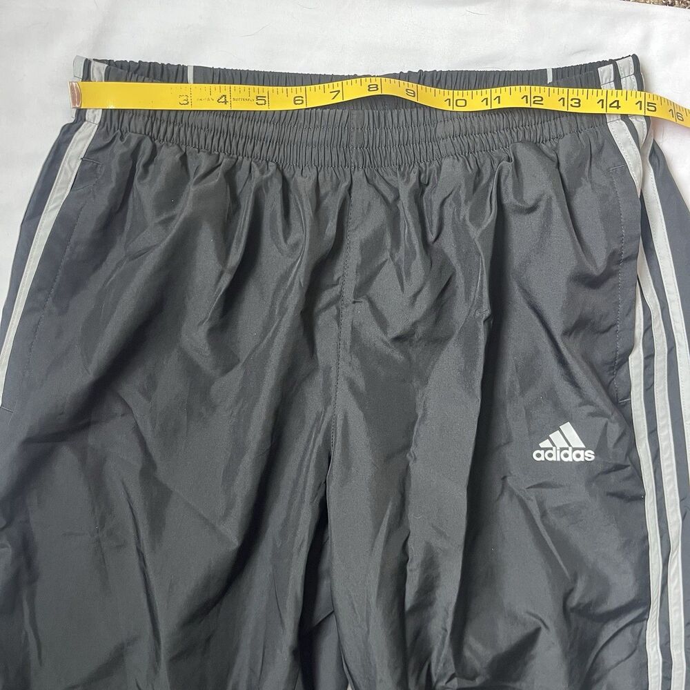 Adidas Vintage 00s Y2K Black Windbreaker Track Sweat Pants Mens M AZF001 Lined - Picture 5 of 9